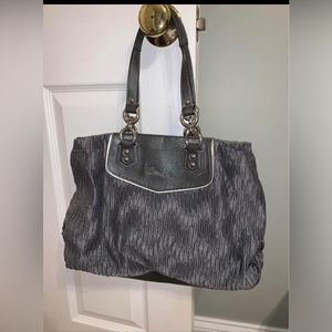 Coach handbag purse gray/silver formal